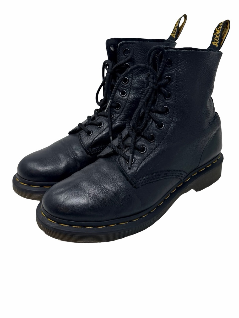Dr. Martens Pascal Boots Size 8 Black Leather Combat Motocore Goth Punk